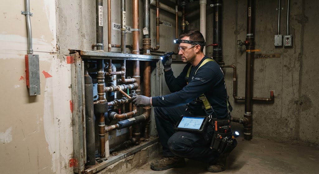 leak detection Westfield NJ technician pinpointing water leak source
